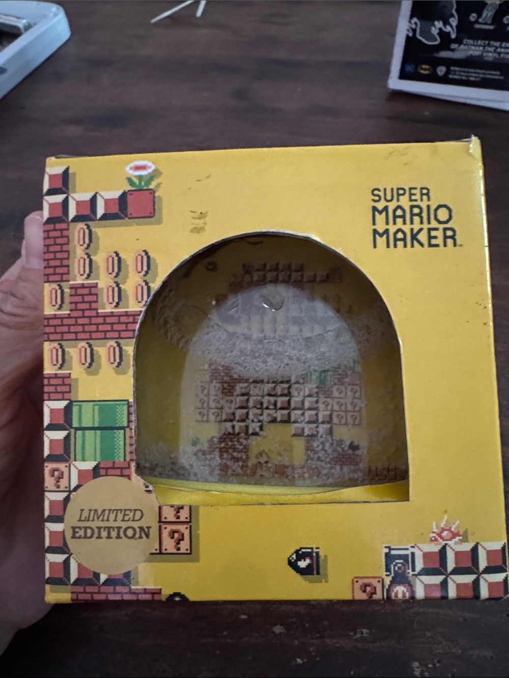 NIB Super Mario Maker Yellow Limited Edition Snow Globe